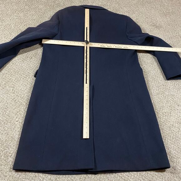 VTG Brooks Brothers Coat Mens 45R Wool Overcoat Car Jacket Navy Preppy Trench - Picture 9 of 12